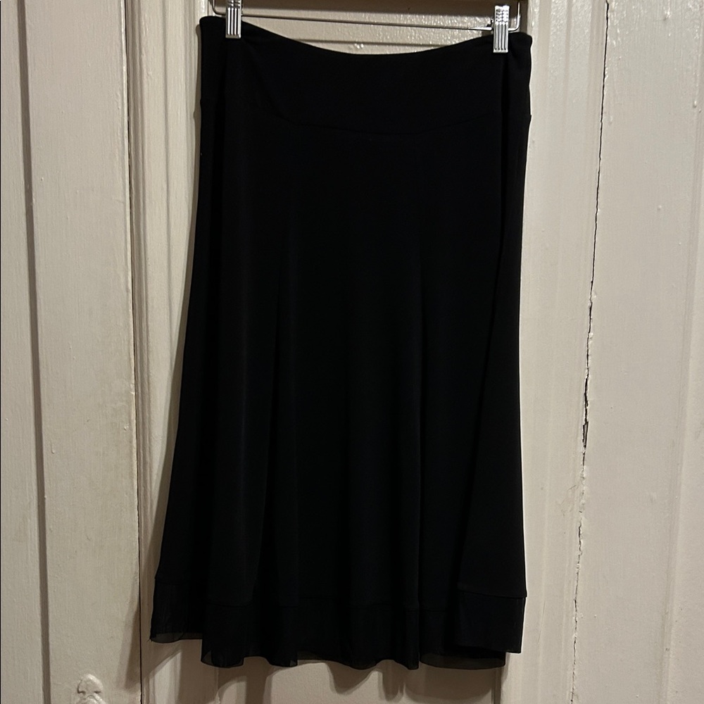 JM Collection Classic Black A-Line Skirt